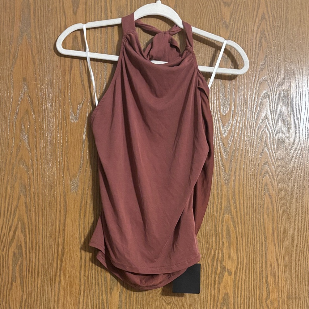 Lulu's NWT Dusty Rose Brown Halter Tank Top Size M